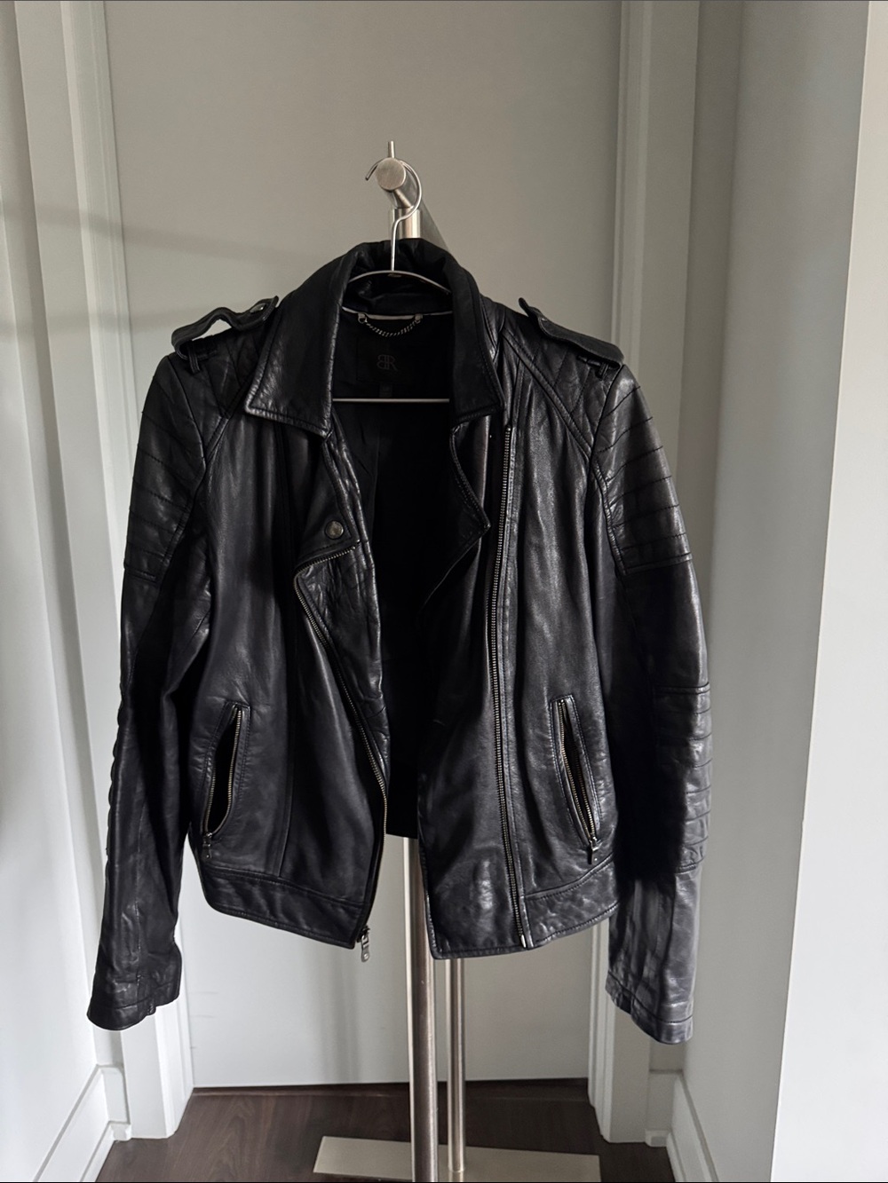 Banana Republic Black Leather Biker Jacket